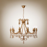 Люстра потолочная МОНТЕ КАРЛО (10 ламп Е14;40ВТ) Золото