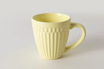 Кружка 350гр керам. рифлен. желтая
