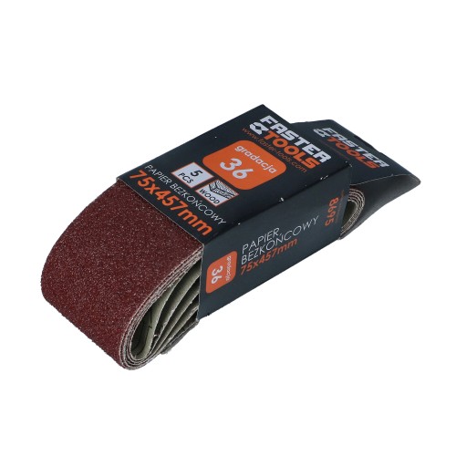 Шлифлента бесконечна 75х533мм P-60 5шт. FASTER TOOLS