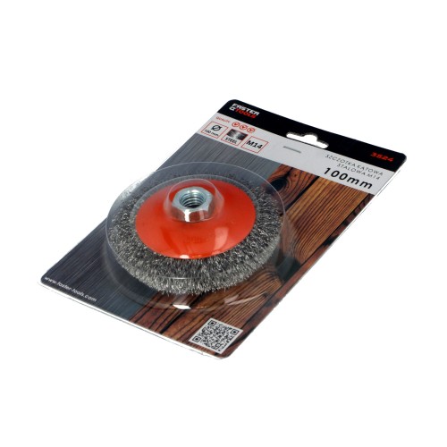 Щетка угловая стальная - резьба M14 120 25 FASTER TOOLS