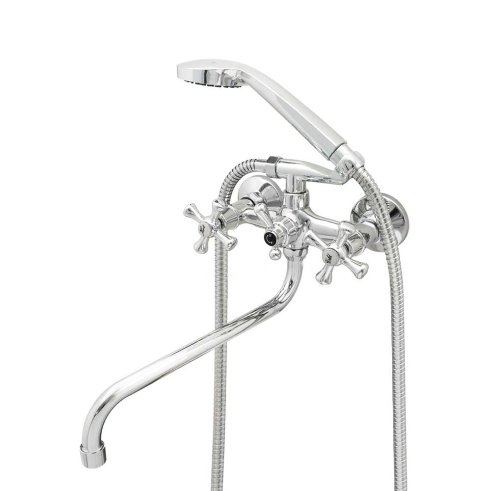 Смеситель двуручный, Цинк, для ванны, излив 28см VM315DC (QFR7-A827) (30шт/уп) ТМ VENTA