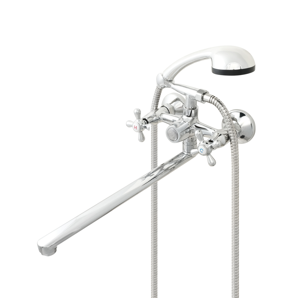 Смеситель двуручный, Латунь, для ванны, излив 32см VD346DC (10шт/уп) ТМ VENTA