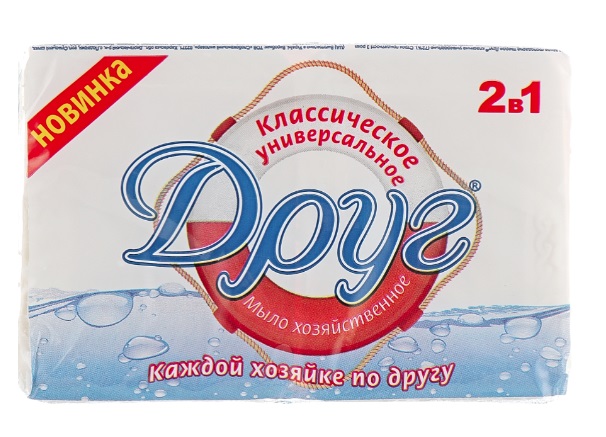 Мыло хоз.ДРУГ 2в1 классич2*115