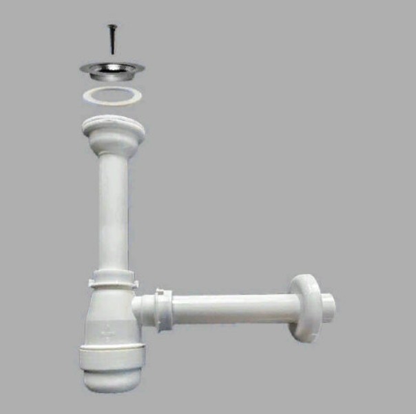 Сифон (Умывальник) 1 1/4 х 32 жесткая труба 32/32 ТМ Metline