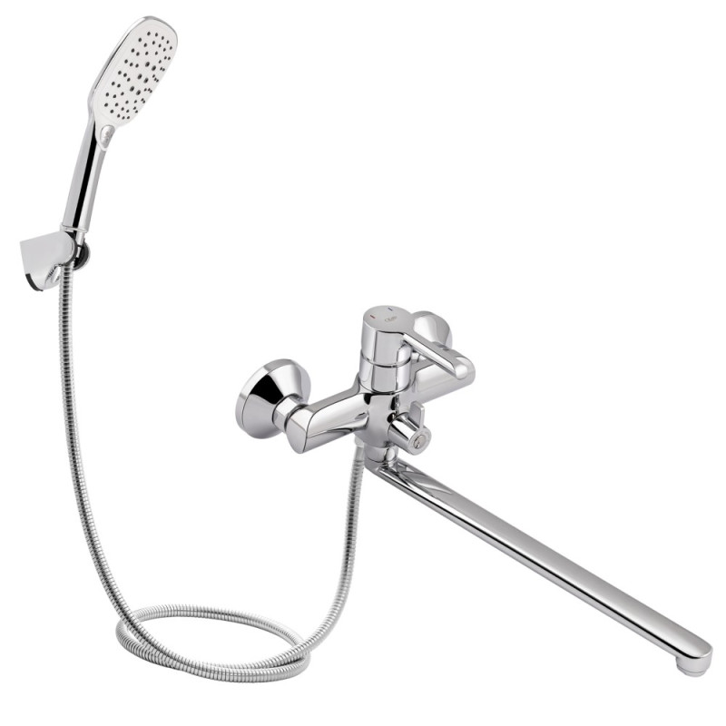 Смеситель одноручный, Латунь, для ванны длинный Grand (QTGRACRM005) ТМ Qtap