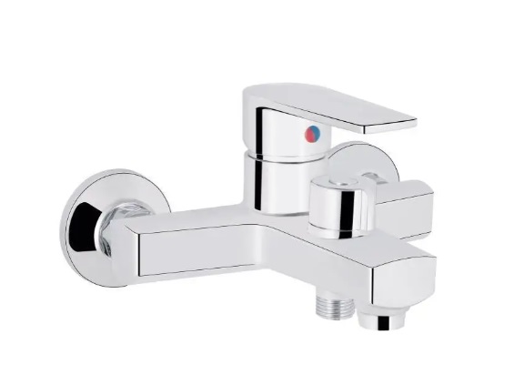 Смеситель одноручный, ABS, для ванны короткий (35C 006N) White ТМ Brinex