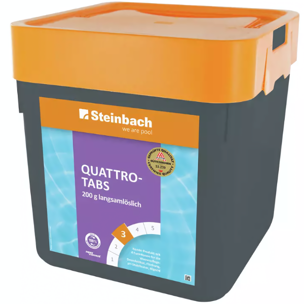 Мульти-функциональные таблетки хлора 200 г Quattro tabs, 5 кг