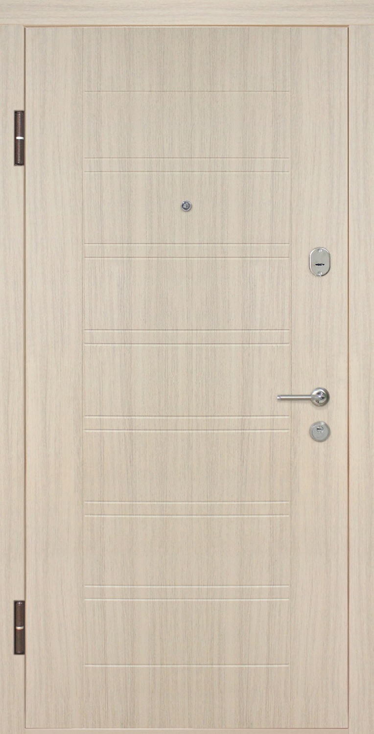 Дверь металлическая ТМ RICCARDI стандарт Лагуна дуб беленный (860мм) левая