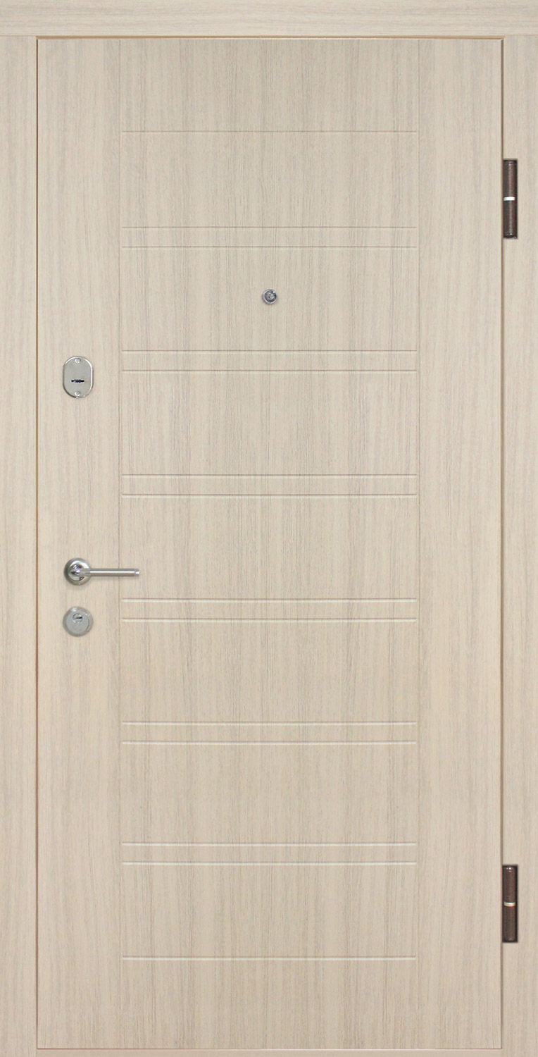 Дверь металлическая ТМ RICCARDI стандарт Лагуна дуб беленный (860мм) правая