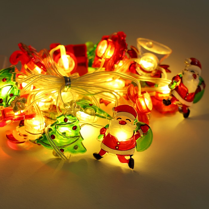 Гирлянда светодиодная - свет тёплый, на батарейках, 2м (25314-8) ТМ Global Christmas