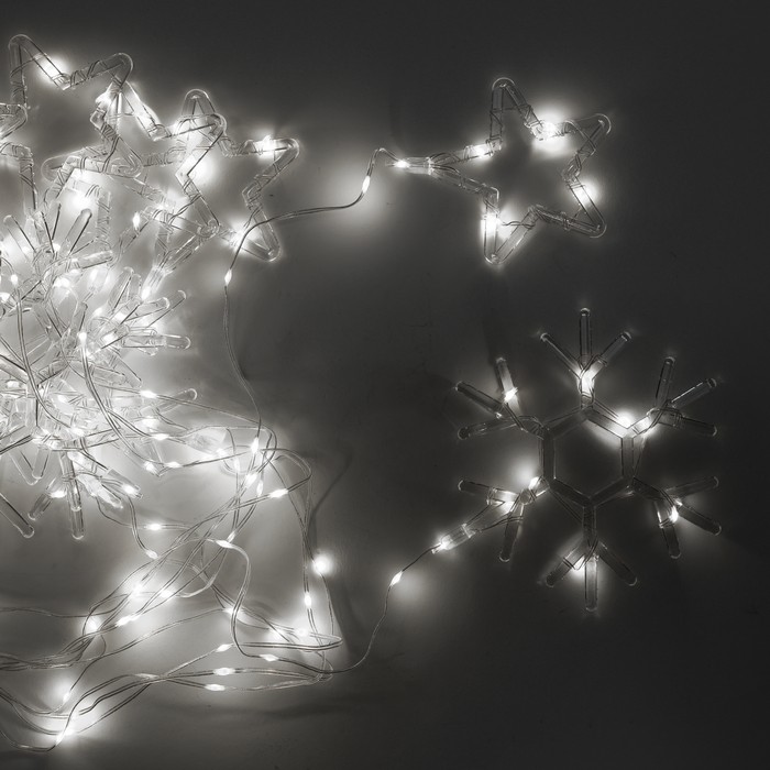 Гирлянда светодиодная - штора, свет белый, 3м x 1м (6361-386W) ТМ Global Christmas