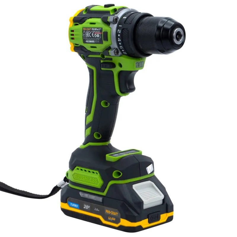 Шуруповерт акум. бесщеточный PRO-CRAFT PA18PRO (1 АКБ 2А)