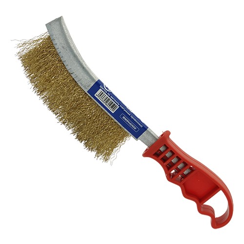 Щетка по металлу узкая латунь рифл. (гребешок) Китай (ящ 50)