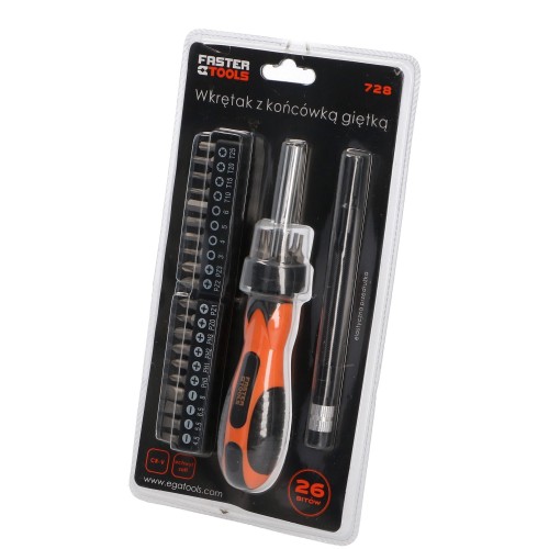 Отвертка с гибким удлинителем FASTER TOOLS