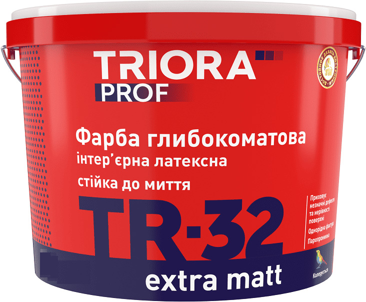 Краска интерьерная «TR-32 extra matt» 1л TM Triora (уп.6шт)