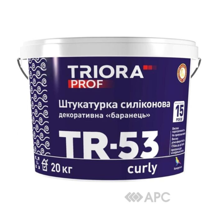 Штукатурка структурная «TR-53 curly» барашек 1-1,5мм 20кг TM Triora