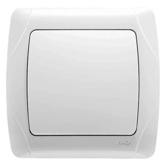 Выключатель 1-клавишный белый Carmen (уп.-12шт) TM VIKO