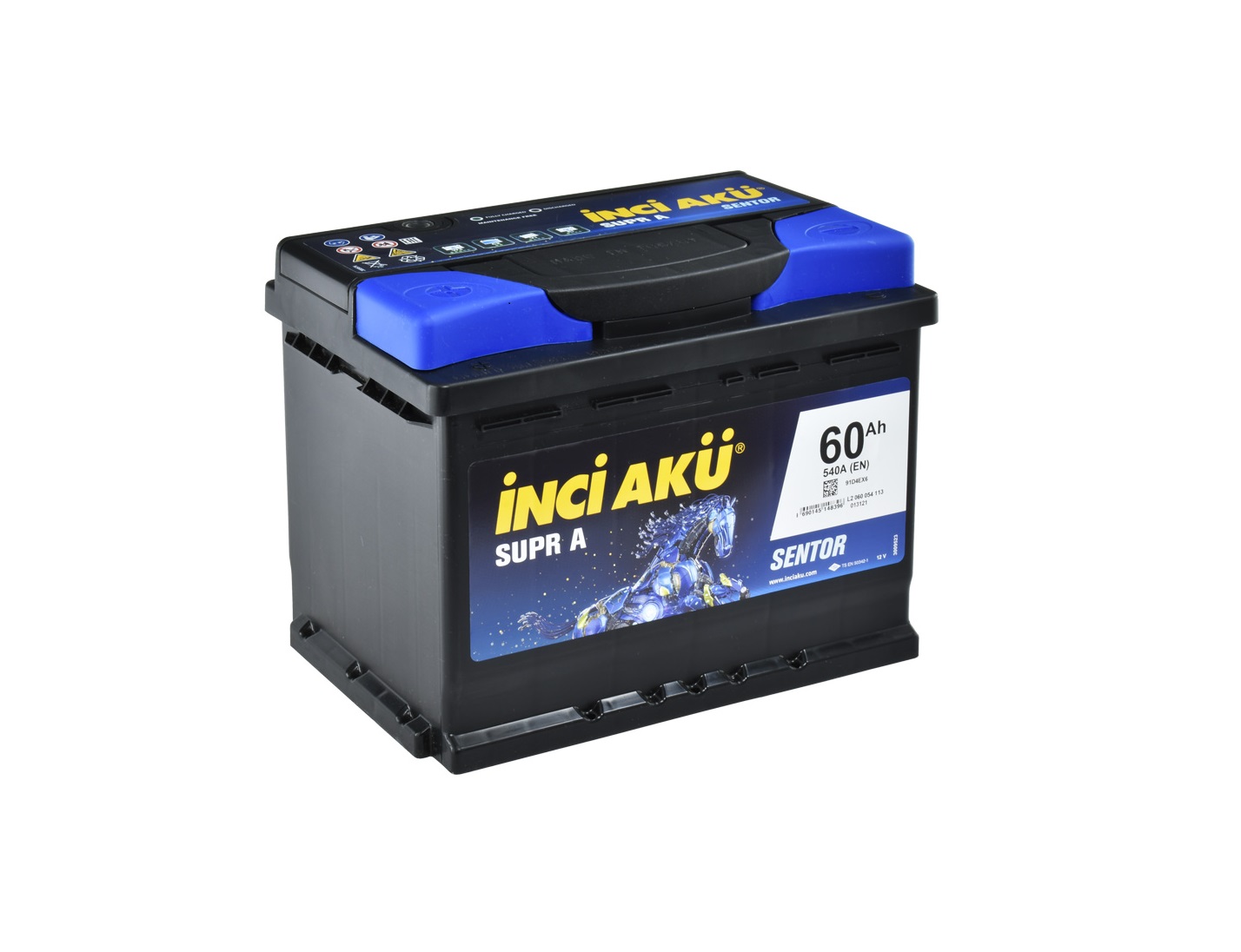 АКБ 12v 60 Ah 540A (EU) INCI AKU SUPR A (-/+) SENTO