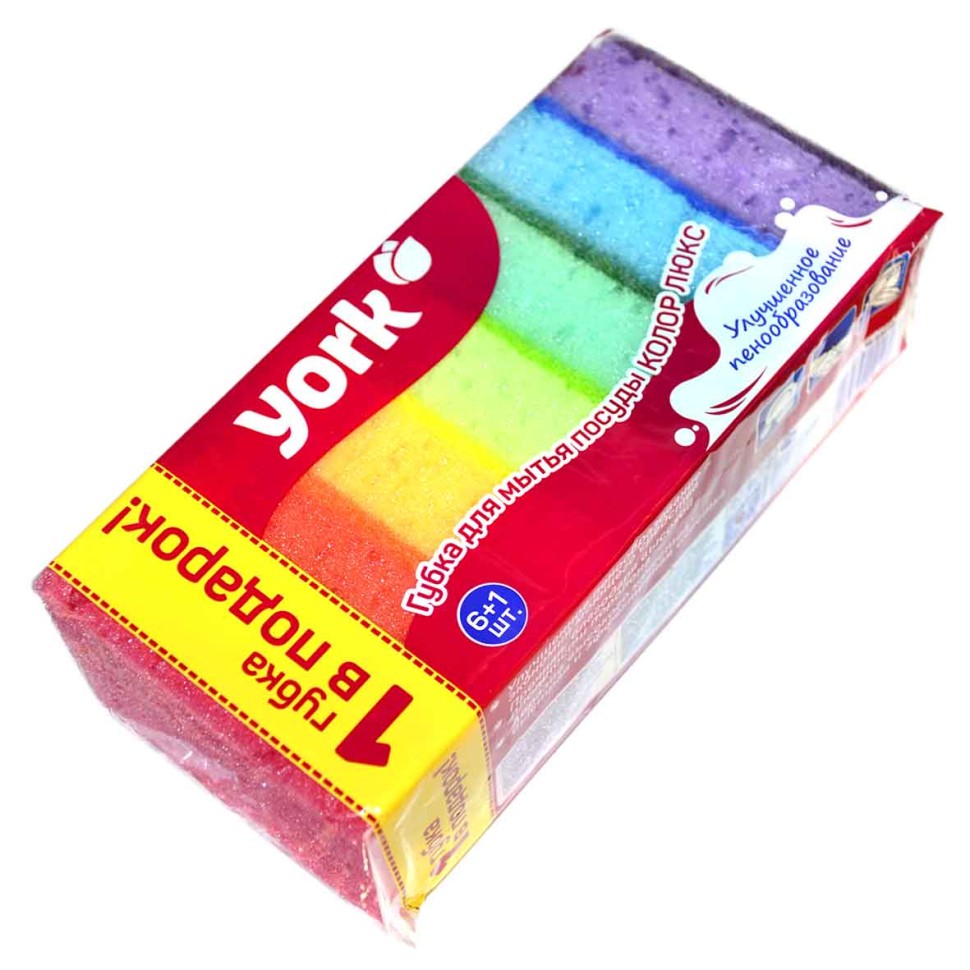 Губка YORKд/посСol.Lux6+1ш3018