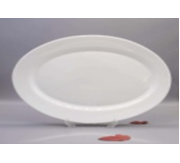 Блюдо овальное белое 14 стеклокерамика LRYP140