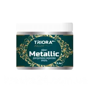 Эмаль декоративная акриловая Бронза 0,4кг ТМ «Triora» (уп.20шт)