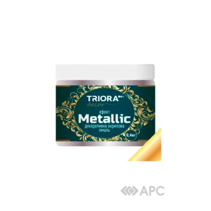 Эмаль декоративная акриловая Светлое золото 0,1кг ТМ «Triora» (уп.36шт)