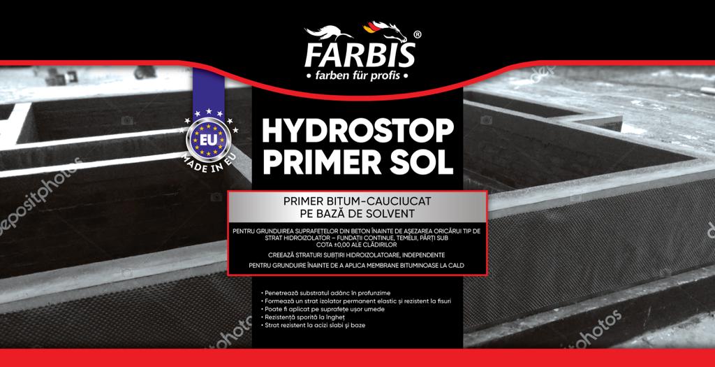 Праймер Битумно-каучуковый на основе растворителя Hydrostop Primer Sol 18кг.