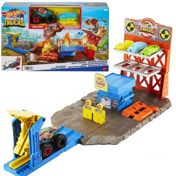 Игровой набор Приключения на станции серии Hot Wheels Monster Trucks