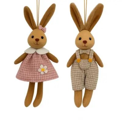 Украшения пасхальные Зайчик, 15см, Коричневый, E5-156 GLOBAL EASTER