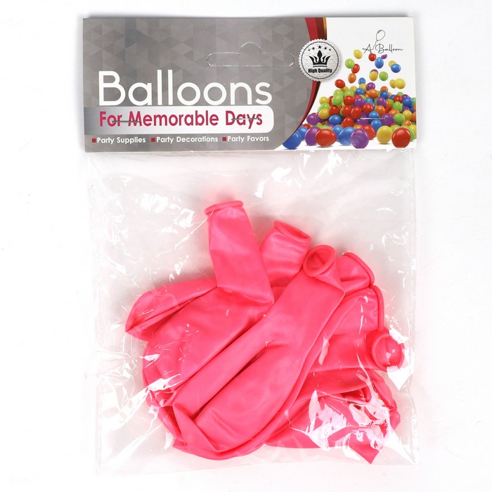 Шарики надувные, Латекс, 10 предметов, 12 inch, 1394-1, GS