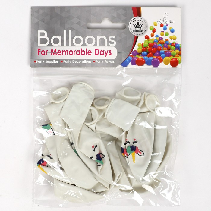 Шарики надувные, Латекс, 10 предметов, 12 inch, 1394-5, GS