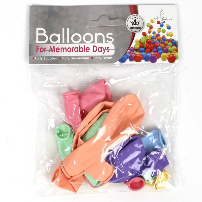 Шарики надувные, Латекс, 10 предметов, 12 inch, 1394-6, GS