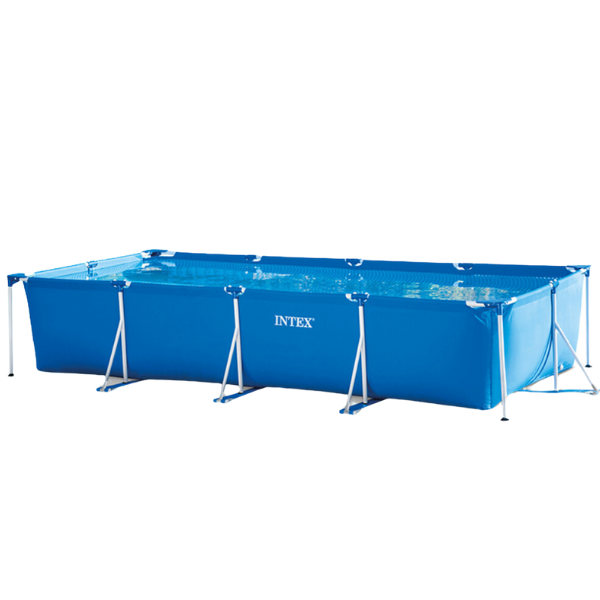 INTEX Бассейн RECTANGULAR FRAME 450х220х84см, 7127Л, металлический каркас