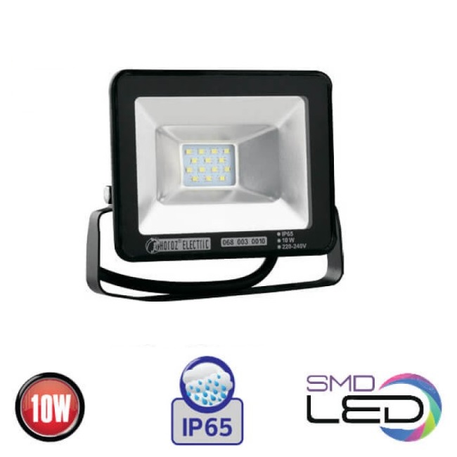 Прожектор светодиодный SMD LED (черный) 10W 6400K 1100Lm IP65 Puma-10