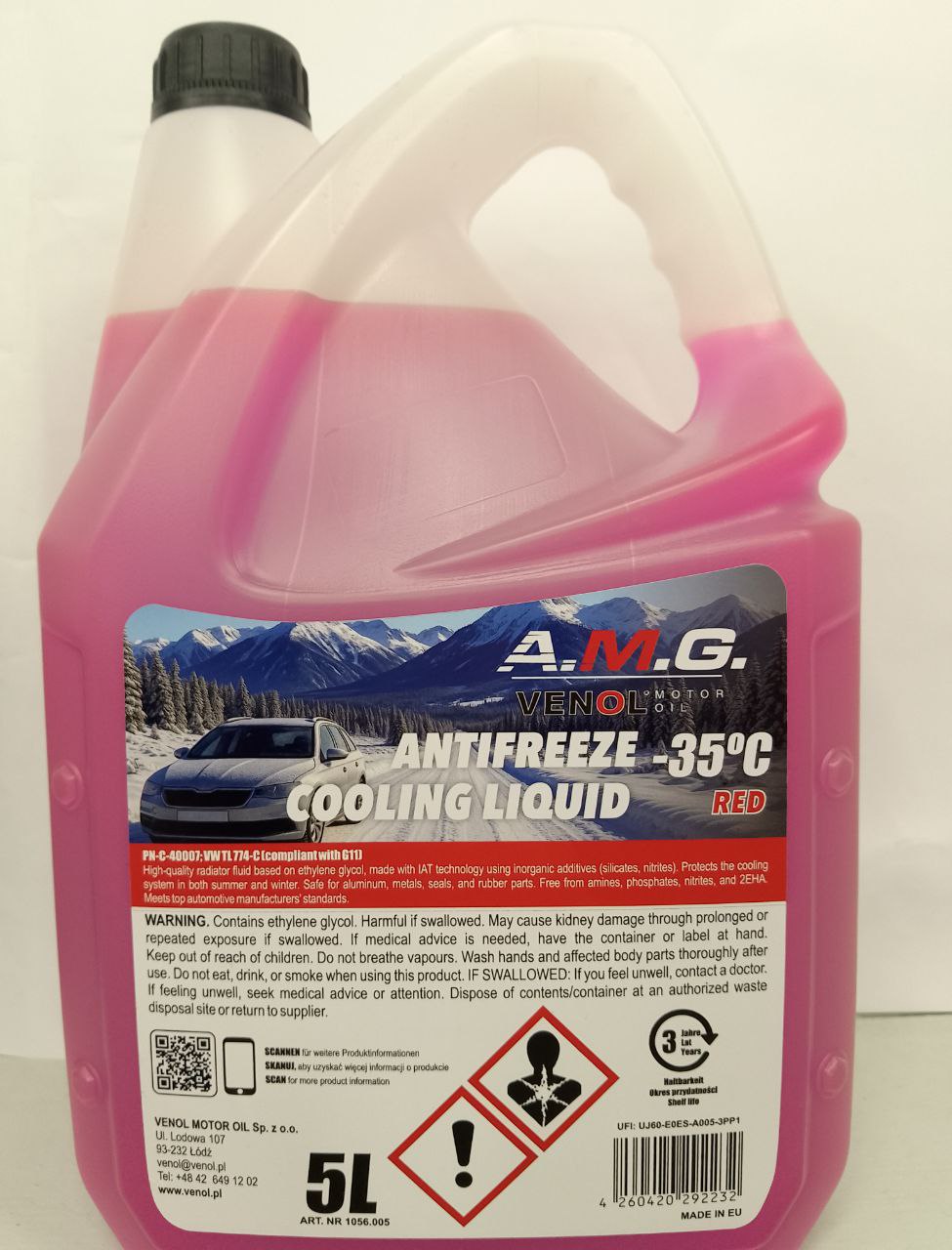 Антифриз AMG -35°C RED 5L