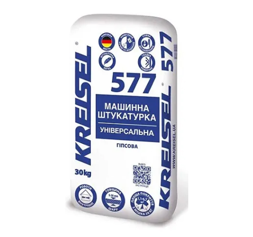 Штукатурка гипсовая Kreisel №577 30кг (45 шт/пал) ТМ Kreisel