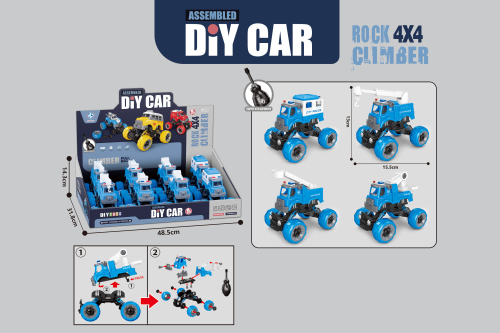 Машинка сборная Rock Climber, Police/8шт