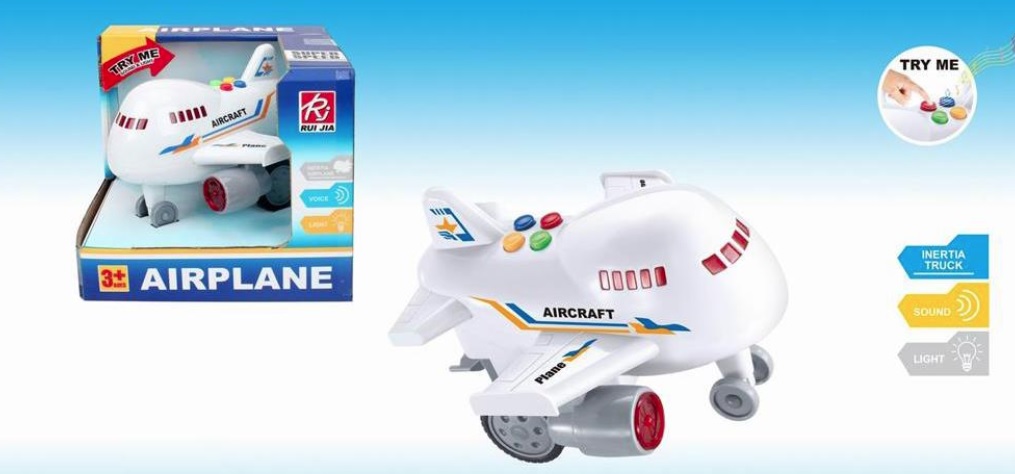 Самолет инерционный Aircraft свет/звук