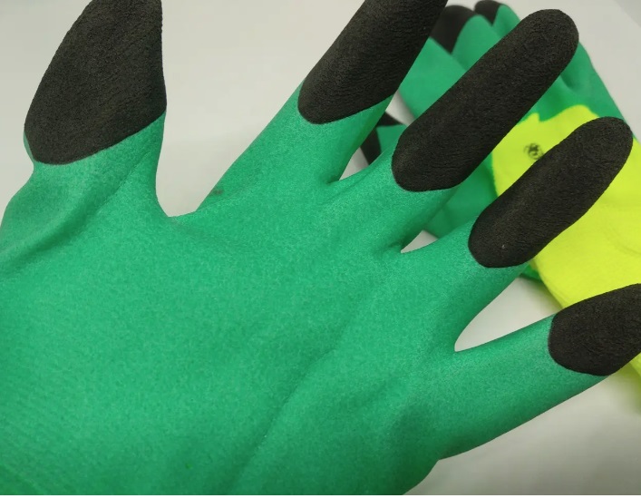 Перчатки рабочие зеленые комб.пена разм.L