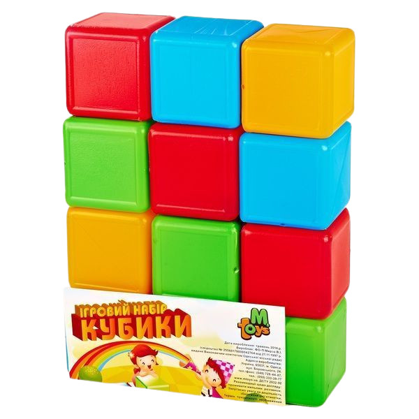 Кубики Цветные 12 шт