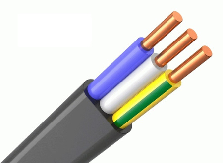 Провод ВВГ-Пнг(A) 3х1,5 ок(N,PE)-0,66 ТМ Молдавкабель