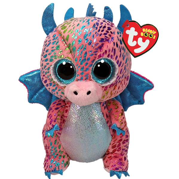 Дракон разноцветный Flint 15см (Beanie Boos)
