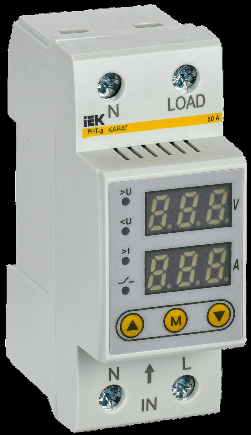 Реле напряжения и тока однофазное РНТ-д 36мм 50А ТМ IEK