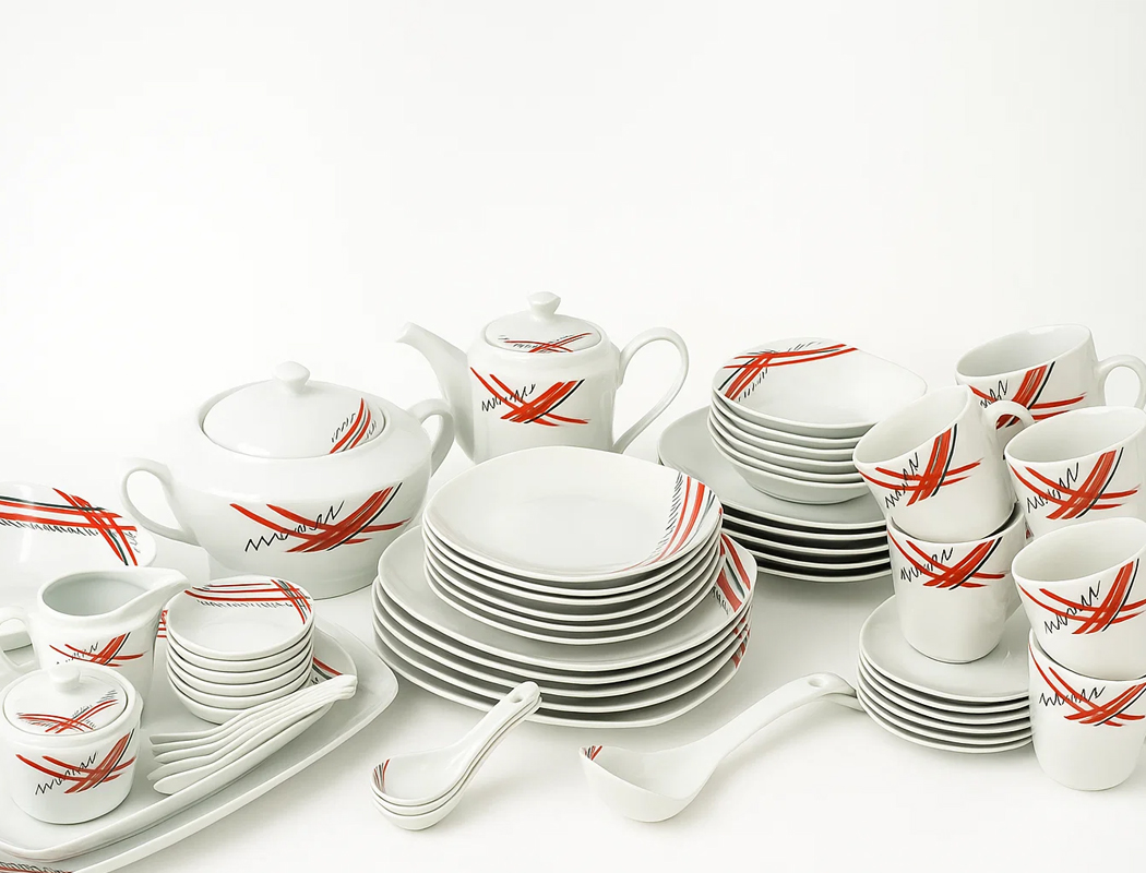 Набор столовый квадратный 72ед. YX-210604 ТМ Derbala