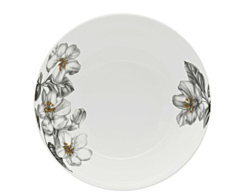 Тарелка обеденная круглая d.7, 175мм (19259 Серый цветок)