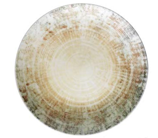 Тарелка плоская круглая без полей 230мм, h26мм, фарфор, коричнево-бежевая BNTS23DU891232