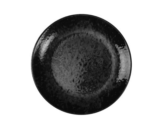 Тарелка плоская круглая без полей 230мм, h26мм, фарфор, черная BNTS23DU890220