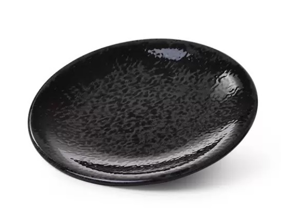 Тарелка плоская круглая без полей 250мм, h25мм, фарфор, черная BNTS25DU890220