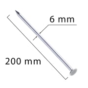 Гвозди 6,0*200 (5кг)