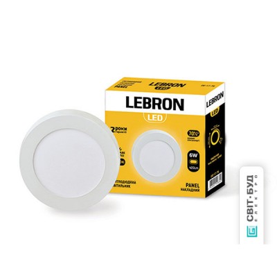 LED Светильник LEBRON L-PRS-641, 6W, O120 * 36MM , накладной 4200K,